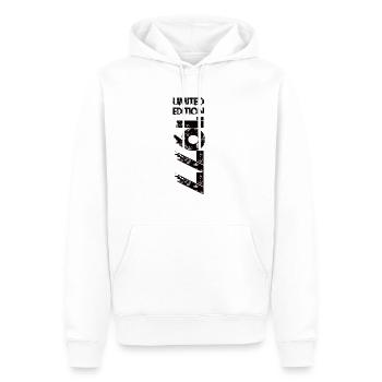 Édition limitée 1977 - Sweat à capuche Premium bio Homme - blanc - Devant - Nico (187cm)