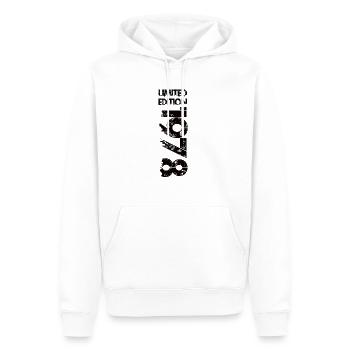 Édition limitée 1978 - Sweat à capuche Premium bio Homme - blanc - Devant - Nico (187cm)
