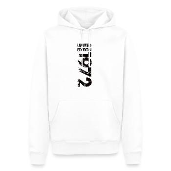 Édition limitée 1972 - Sweat à capuche Premium bio Homme - blanc - Devant - Nico (187cm)
