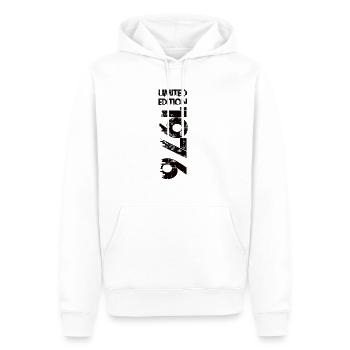Édition limitée 1976 - Sweat à capuche Premium bio Homme - blanc - Devant - Nico (187cm)