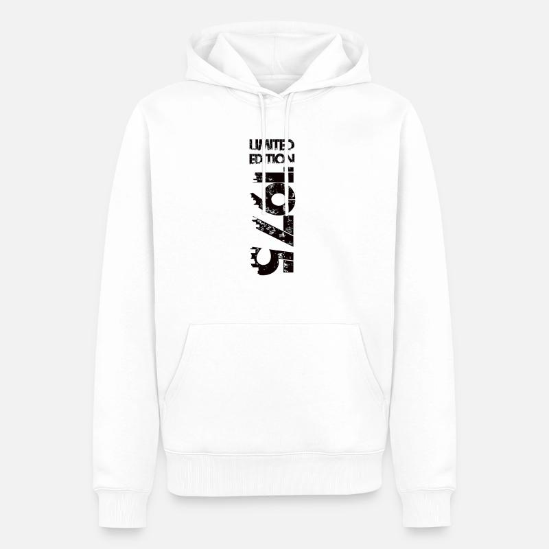 Édition limitée 1975 - Sweat à capuche Premium bio Homme - blanc