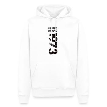 Édition limitée 1973 - Sweat à capuche Premium bio Homme - blanc - Devant - Nico (187cm)