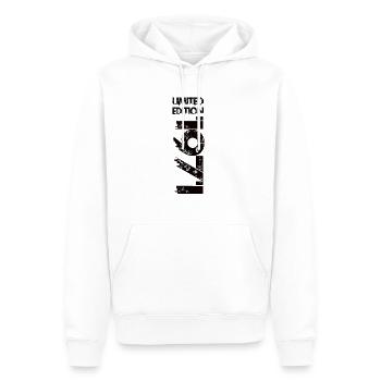 Édition limitée 1971 - Sweat à capuche Premium bio Homme - blanc - Devant - Nico (187cm)