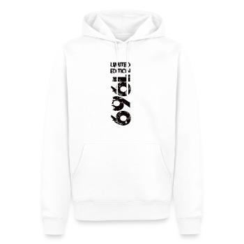Édition limitée 1969 - Sweat à capuche Premium bio Homme - blanc - Devant - Nico (187cm)