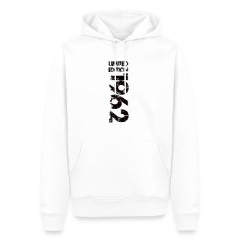 Édition limitée 1962 - Sweat à capuche Premium bio Homme - blanc - Devant - Nico (187cm)