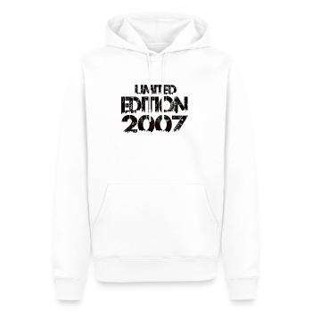 Limited Edition 2007 - Men’s Premium Organic Hoodie - white - Front - Nico (187cm)