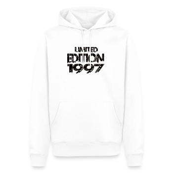 Limited Edition 1997 - Männer Premium Bio Hoodie - Weiß - Vorne - Nico (187cm)