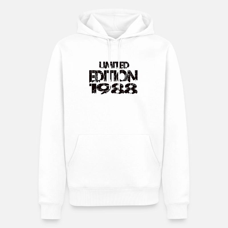 Édition limitée 1988 - Sweat à capuche Premium bio Homme - blanc