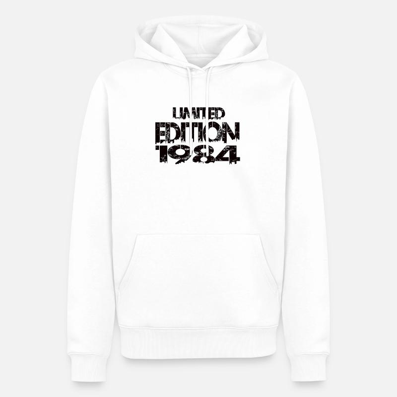Édition limitée 1984 - Sweat à capuche Premium bio Homme - blanc