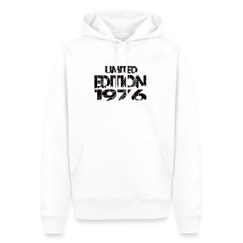 Édition limitée 1976 - Sweat à capuche Premium bio Homme - blanc - Devant - Nico (187cm)