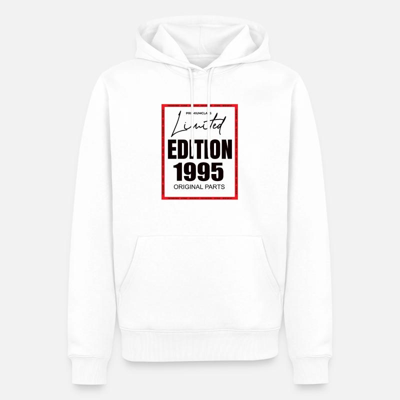 Édition limitée 1995 - Sweat à capuche Premium bio Homme - blanc
