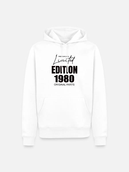Édition limitée 1980 - Sweat à capuche Premium bio Homme - blanc