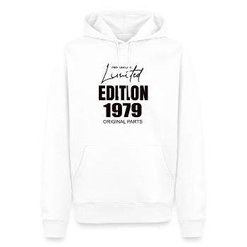 Limited Edition 1979 - Männer Premium Bio Hoodie - Weiß - Vorne - Nico (187cm)