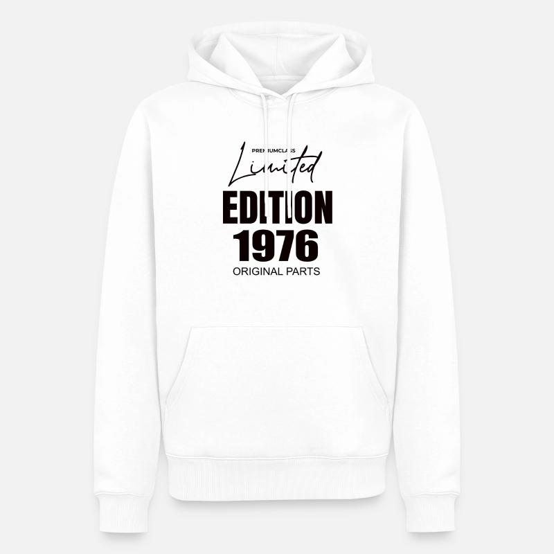 Édition limitée 1976 - Sweat à capuche Premium bio Homme - blanc