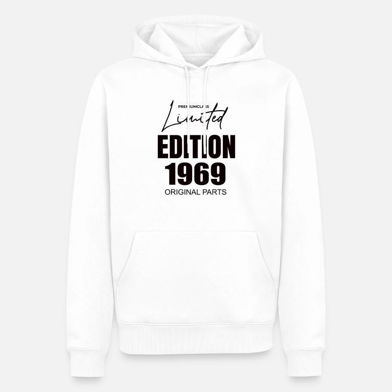 Édition limitée 1969 - Sweat à capuche Premium bio Homme - blanc