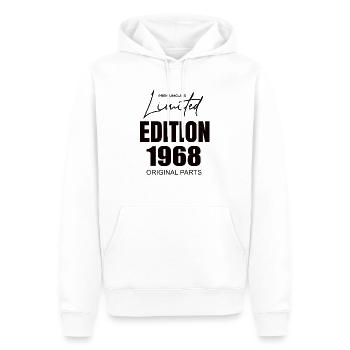 Édition limitée 1968 - Sweat à capuche Premium bio Homme - blanc - Devant - Nico (187cm)