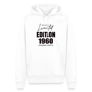 Édition limitée 1960 - Sweat à capuche Premium bio Homme - blanc - Devant - Nico (187cm)