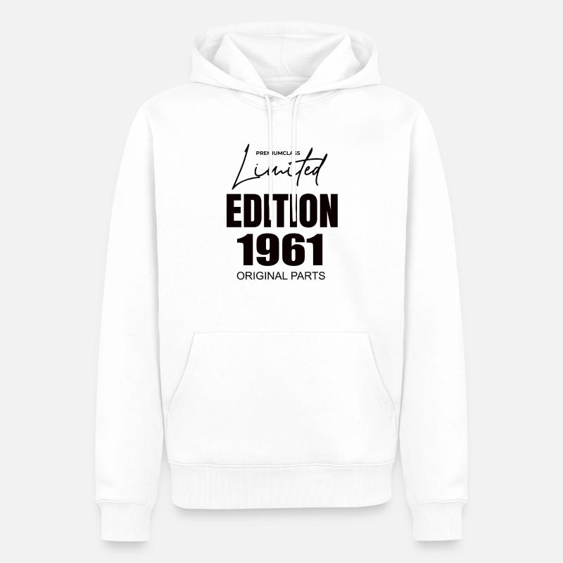 Édition limitée 1961 - Sweat à capuche Premium bio Homme - blanc