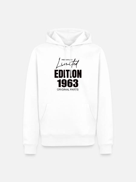 Édition limitée 1963 - Sweat à capuche Premium bio Homme - blanc