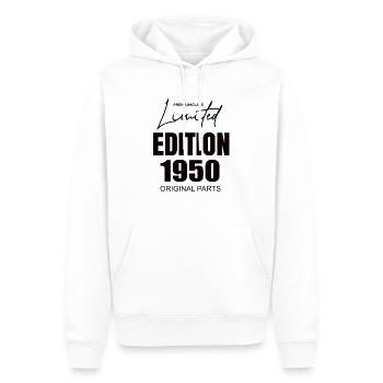 Édition limitée 1950 - Sweat à capuche Premium bio Homme - blanc - Devant - Nico (187cm)