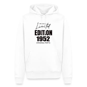 Limited Edition 1952 - Männer Premium Bio Hoodie - Weiß - Vorne - Nico (187cm)