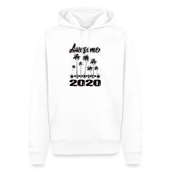 Génial depuis 2020 - Sweat à capuche Premium bio Homme - blanc - Devant - Nico (187cm)