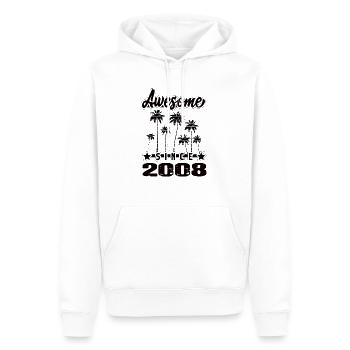 Génial depuis 2008 - Sweat à capuche Premium bio Homme - blanc - Devant - Nico (187cm)