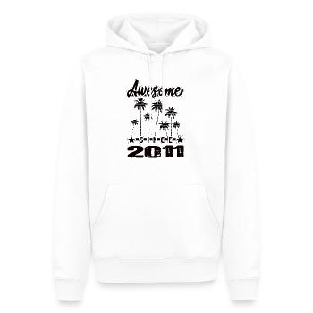 Génial depuis 2011 - Sweat à capuche Premium bio Homme - blanc - Devant - Nico (187cm)