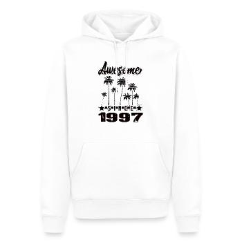 Génial depuis 1997 - Sweat à capuche Premium bio Homme - blanc - Devant - Nico (187cm)