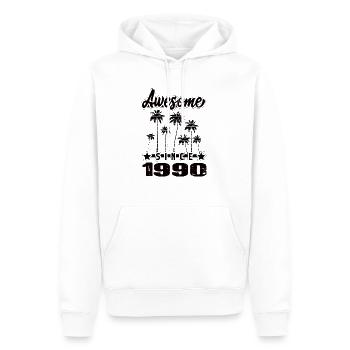 Awesome Since 1990 - Men’s Premium Organic Hoodie - white - Front - Nico (187cm)