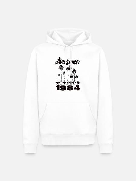 Awesome Since 1984 - Men’s Premium Organic Hoodie - white
