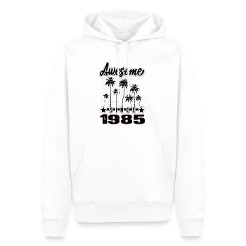 Awesome Since 1985 - Männer Premium Bio Hoodie - Weiß - Vorne - Nico (187cm)
