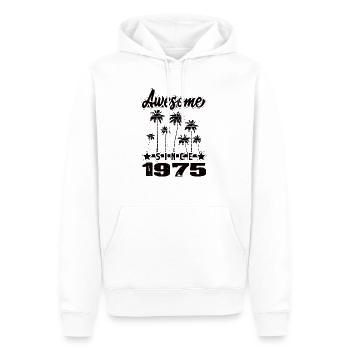 Awesome Since 1975 - Männer Premium Bio Hoodie - Weiß - Vorne - Nico (187cm)