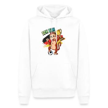 4. Geburtstag Ich bin 4 Jahre Fußball Junge - Männer Premium Bio Hoodie - Weiß - Vorne - Nico (187cm)