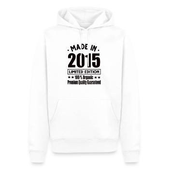 Made in 2015 Vintage Retro Limited Edition - Männer Premium Bio Hoodie - Weiß - Vorne - Nico (187cm)