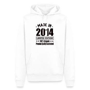 Fabriqué en 2014 Vintage Retro Limited Edition - Sweat à capuche Premium bio Homme - blanc - Devant - Nico (187cm)