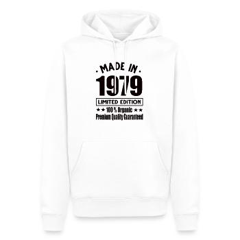 Made in 1979 Vintage Retro Limited Edition - Männer Premium Bio Hoodie - Weiß - Vorne - Nico (187cm)