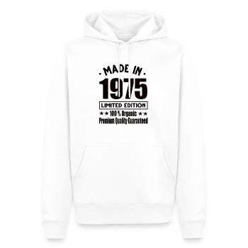 Made in 1975 Vintage Retro Limited Edition - Männer Premium Bio Hoodie - Weiß - Vorne - Nico (187cm)