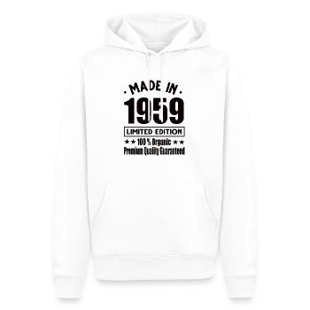 Fabriqué en 1959 Vintage Retro Limited Edition - Sweat à capuche Premium bio Homme - blanc - Devant - Nico (187cm)