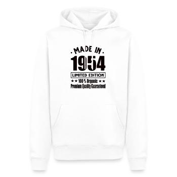 Fabriqué en 1954 Vintage Retro Limited Edition - Sweat à capuche Premium bio Homme - blanc - Devant - Nico (187cm)