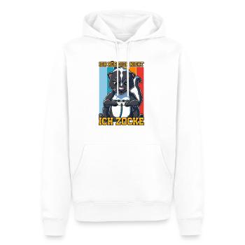 Zocken Gaming Ich Höre Dich Nicht Ich Zocke - Männer Premium Bio Hoodie - Weiß - Vorne - Nico (187cm)