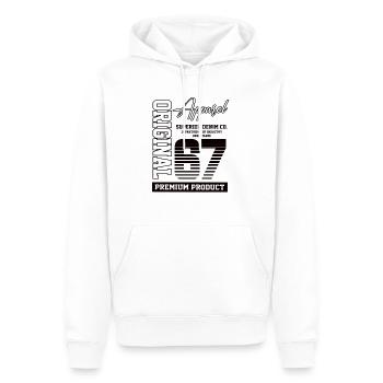 1967 Vintage Anniversaire Vintage Cadeau Rétro - Sweat à capuche Premium bio Homme - blanc - Devant - Nico (187cm)
