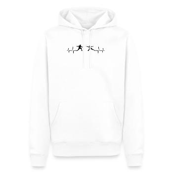 Fechten - Männer Premium Bio Hoodie - Weiß - Vorne - Nico (187cm)