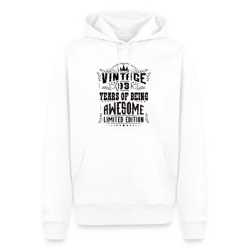 93 Years Of Being Awesome 93 Geburtstag 93 Jahre - Männer Premium Bio Hoodie - Weiß - Vorne - Nico (187cm)
