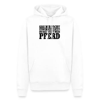 Pferde - Männer Premium Bio Hoodie - Weiß - Vorne - Nico (187cm)