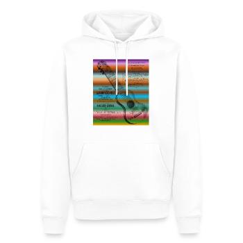 Guitarreschule von Eduard Bayer (Regenbogen) - Männer Premium Bio Hoodie - Weiß - Vorne - Nico (187cm)