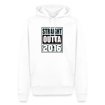 Tout droit sorti de 2016 Anniversaire 2016 Né en 2016 - Sweat à capuche Premium bio Homme - blanc - Devant - Nico (187cm)