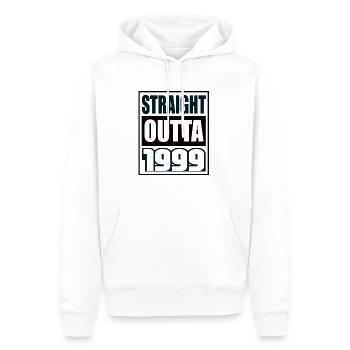 Straight Outta 1999 Geburtstag 1999 Geboren 1999 - Männer Premium Bio Hoodie - Weiß - Vorne - Nico (187cm)