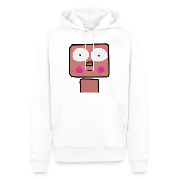 Pig - Men’s Premium Organic Hoodie - white - Front - Nico (187cm)
