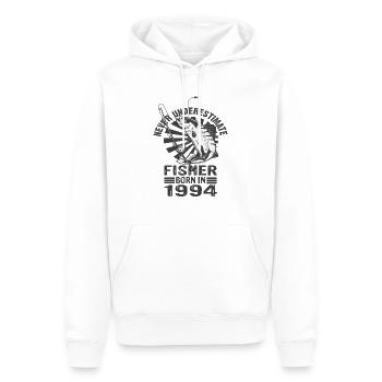 Never Underestimate Fisher Born In 1994 - Männer Premium Bio Hoodie - Weiß - Vorne - Nico (187cm)